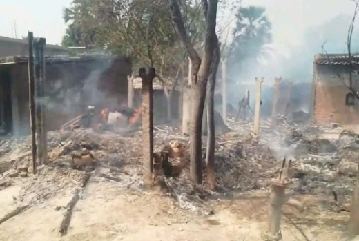मुजफ्फरपुर में भीषण अगलगी, चार मासूम बच्चों की जिंदा जलने से मौत